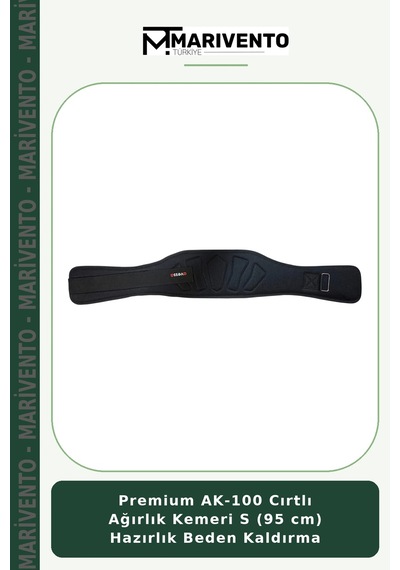 Premium Ak-100 Cırtlı Ağırlık Kemeri S 95 Cm Hazırlık Beden Kaldırma Çok Renkli
