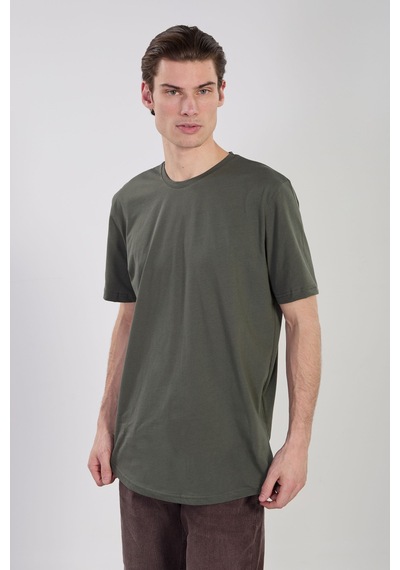 Barrels And Oıl Erkek Oval Kesim T-shirt - Haki Haki