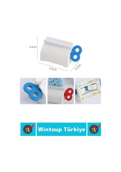 Premium Yüksek Kaliteli Kompakt Banyo Seyahat Çevirme Kollu Diş Macunu Sıkacağı Çok Renkli