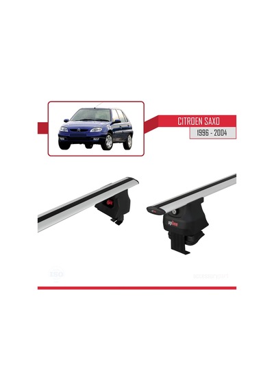 Citroen Saxo 1996-2004 Arası İle Uyumlu Ace-4 Ara Atkı Tavan Barı Gri