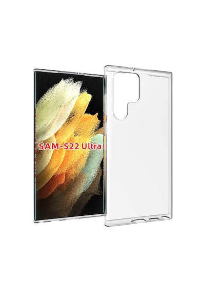 Galaxy S22 Ultra Kılıf Zore Süper Silikon Kapak Renksiz