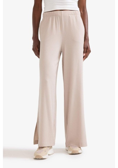 DeFactoFit Wide Leg Cepli Geniş Paça Yırtmaçlı Uzun İnce Sporcu Pantolon E2538AX25SMGR435