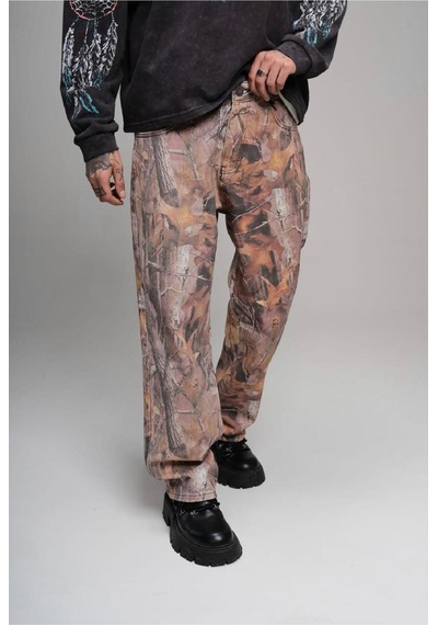 Kahverengi Baggy Jeans Pantolon Kahverengi