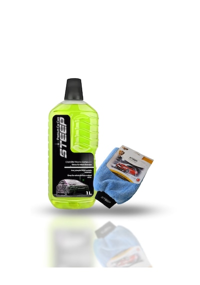 Steep Ultimate Cilalı Oto Şampuan Ph Nötr 1 Lt Mikrofiber Yıkama Eldiveni