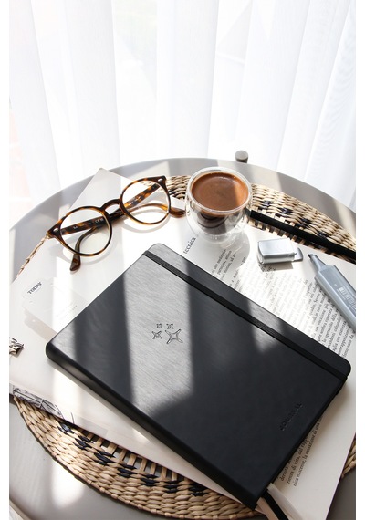 A5 Bullet Journal Noktalı Defter 140 Gr. 80 Yaprak Deep Charcoal Siyah