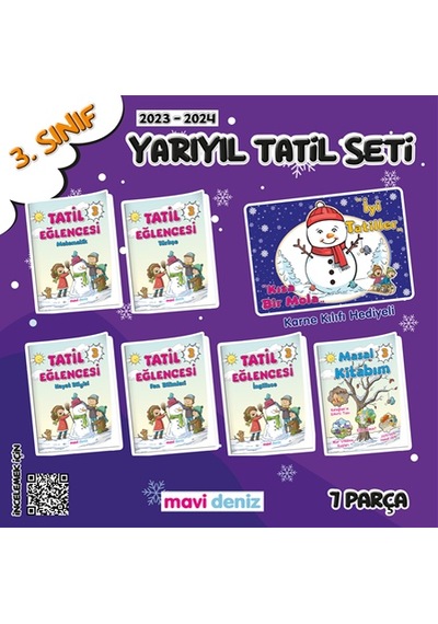 Mavi Deniz Yayınları 3. Sınıf Yarıyıl Tatil Eğlencesi 4 Kitap