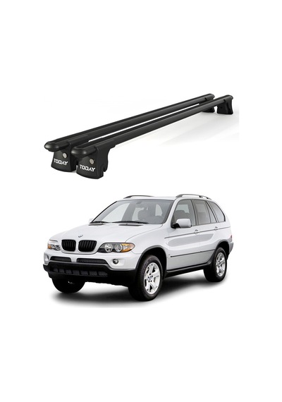 Trio-ı Bmw X5 E53 2004-2007 Uyumlu Siyah Kilitli Ara Atkı 135cm Port Bagaj Tavan Barı