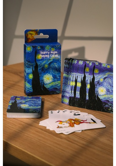 Van Gogh Yıldızlı Geceler İskambil Oyun Kartı Dekoratif Yıldızlı Gece Eğlence