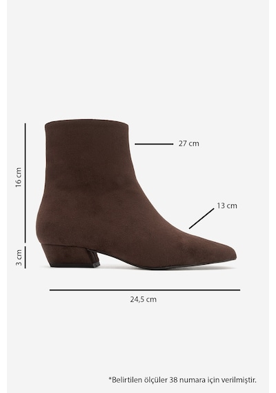 Luvi Shoes Ashley Kahverengi Süet Kadın Topuklu Bot