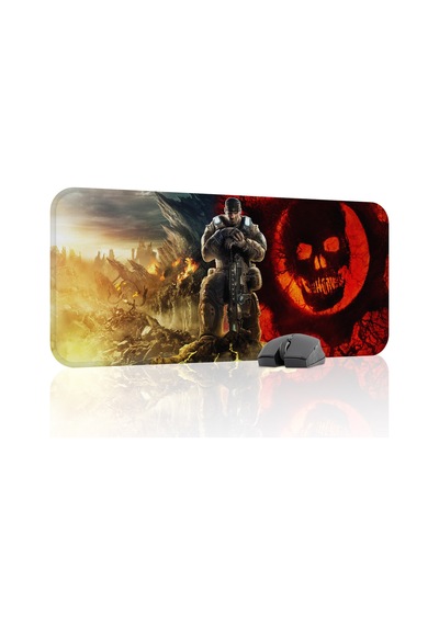 Gears Of War Kaymaz Dikişli Kauçuk Oyuncu Mousepad V1 - 70x30 Xl Gaming Mouse Pad Fare Altlığı