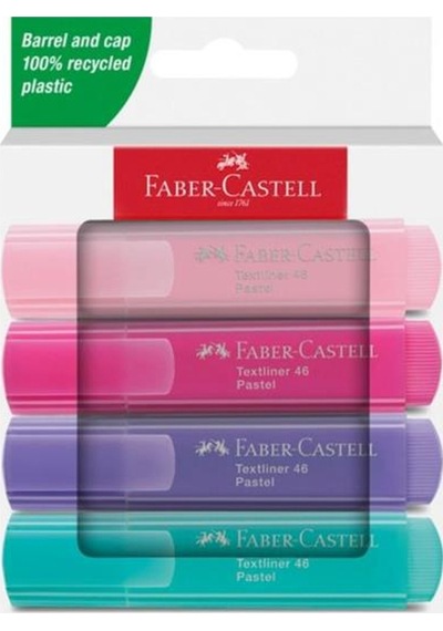 Faber-castell Fosforlu Kalem Pastel 4 Lü 46 Çok Renkli