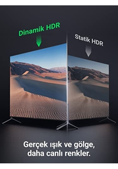 8k Hdmı 2.1 Kablo Desteği Hdr10 Earc Ps5 Için 3d Xbox S Monitör Vb 1m Gri Diğer