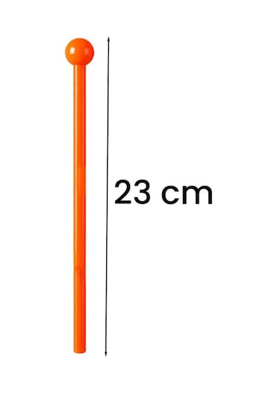 Midex Orf-tfk-20or Turuncu Çocuk Davulu Tokmağı Ritim Çubuğu Örf Aleti 23 Cm Karbon Fiber