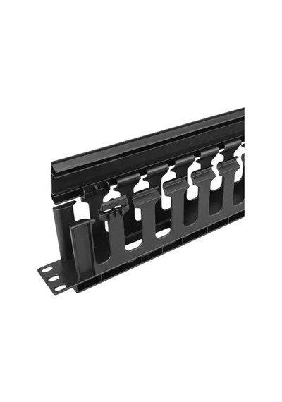 Sh Powermaster Td-l801-12 19" 1u Rack Kabin Yatay Kablo Düzenleyici Kapaklı Kanal Yandan Geçişli Najmaddin