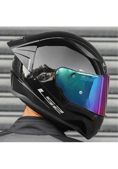 Ls2 Rapid 2 Race Full Face Motosiklet Kaskı Yarış Spoiler + Şeffaf + Gökkuşağı Vizörlü Nardo Gri