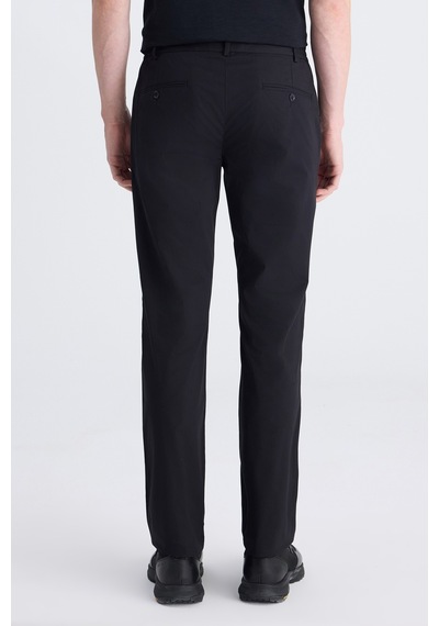 Twn Slim Fit Siyah Düz Pamuklu Jogger Pantolon 4ec03s2263452 001