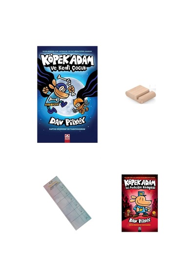 Köpek Adam 3. Ve 4. Kitap/ İki Kediciğin Hikayesi/ Köpek Adam Ve Kedi Çocuk 8-12 Yaş+tablet Tutucu