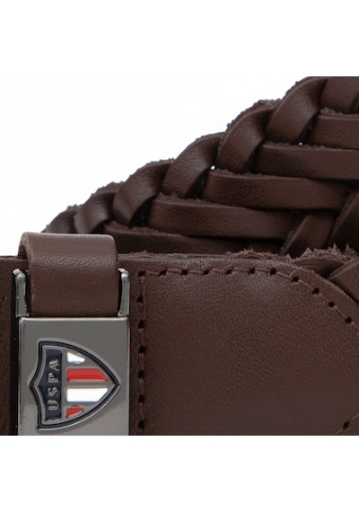 U.S. Polo Assn. Erkek Örgülü Kemer K24ak003 Kahve