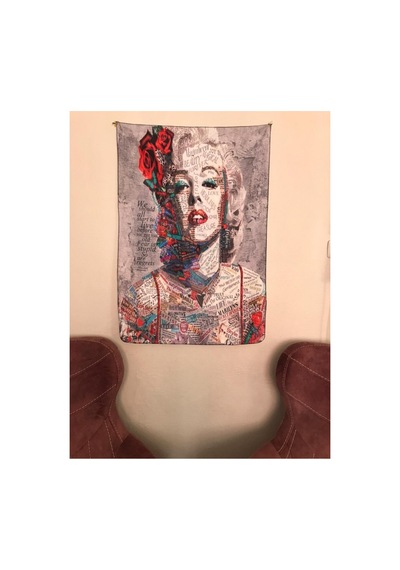 Marilyn Monroe Tasarım Duvar Halısı