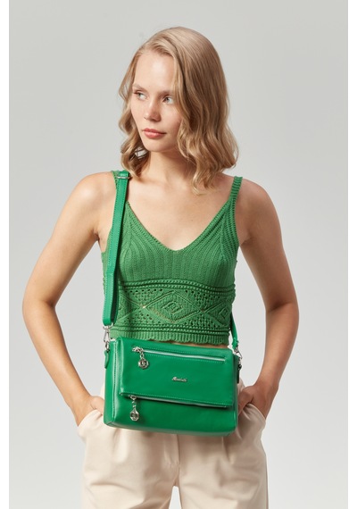 Morpelikan Kadın Dört Bölmeli Clutch Çarpraz Omuz Çantası