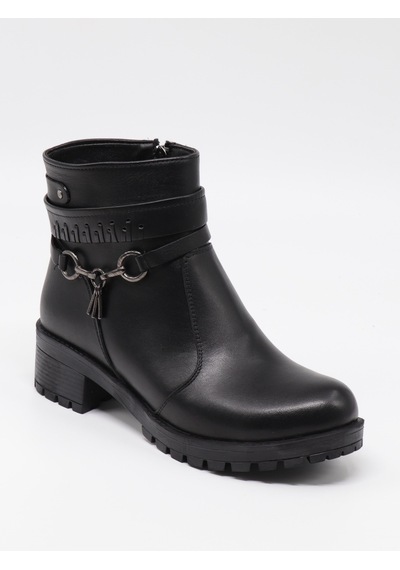 Nesilshoes Nesil Shoes Marr 829 Hakiki Deri İçi Kürklü Kadın Bot Siyah