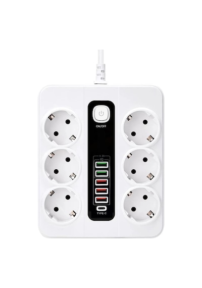 Vothoon Hp-h04 3000w 10amper 6 Lı 2metre Uzatma Kablolu Çoklu Termal Akım Priz Diğer