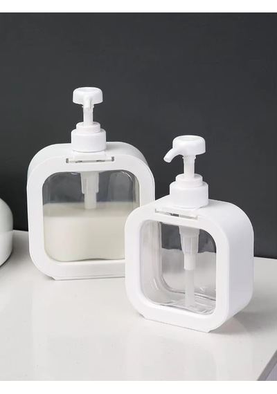 Mukko Home Plastik Akrilik Sıvı Sabunluk 300 Ml + 500 Ml 2'li Sıvı Sabunluk Diğer