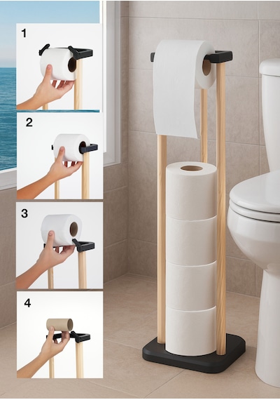 Nwood Np01 Masif Ahşap Organik Dekoratif Banyo 70x20 Tuvalet Kağıdı Organizeri Ve Istif Alanı Açık Ahşap