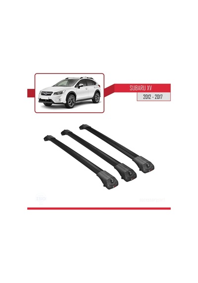 Subaru Xv 2012-2017 Arası İle Uyumlu Ace-1 Ara Atkı Tavan Barı Siyah 3 Adet Bar