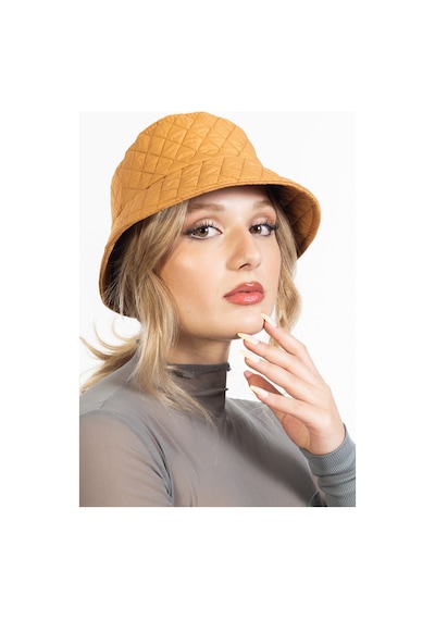 Ladycolor Kadın Kışlık Kapitone Bucket Balıkçı Şapka Sarı Hardal