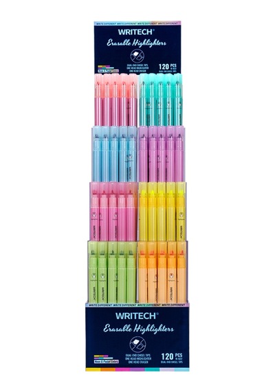 Wrıtech W-822 Silinebilir Fosforlu Kalem - 120'lı Stand