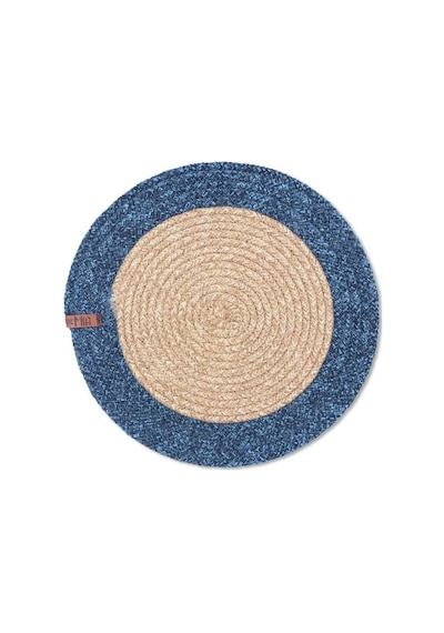 THE MİA JÜT AMERİKAN SERVİS BAMBU LACİVERT 35x35 CM Lacivert
