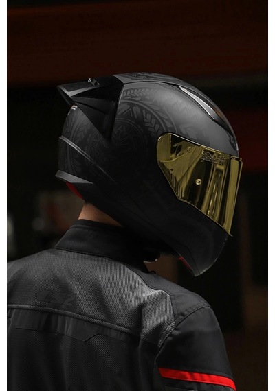Rapid Race Takaroa Mat Siyah Kask + Spoiler Mat Siyah
