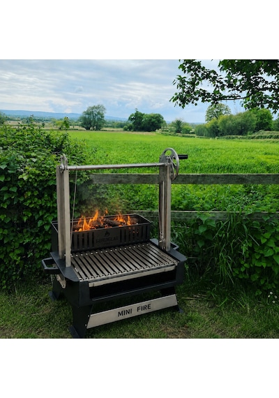 Gordion Fire Mini Fire Asado Usulü Ayarlanabilir Izgara Paslanmaz