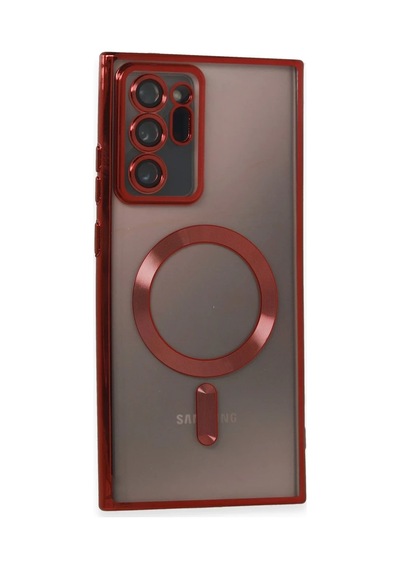 Samsung Uyumlu  Galaxy Note 20 Ultra Kılıf Kross Magneticsafe Kapak - Kırmızı 0.2M-Çok Renkli