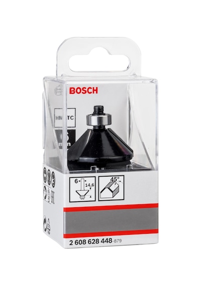 Bosch 6mm Şaftlı Pah Kırma Freze Ucu 6 34,9 56 2608628448