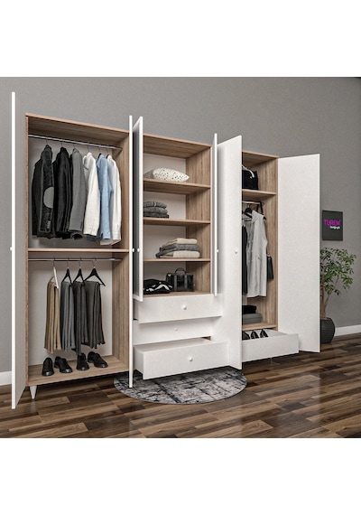 Trade 6 Kapılı Gardrop Mdf Antrasit Trade 6 Kapılı Gardrop Mdf Antrasit