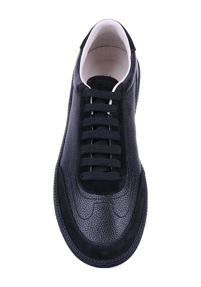 Shoetyle - Siyah Renk Hakiki Deri Bağcıklı Erkek Günlük Ayakkabı 666-1098 -1343 Siyah