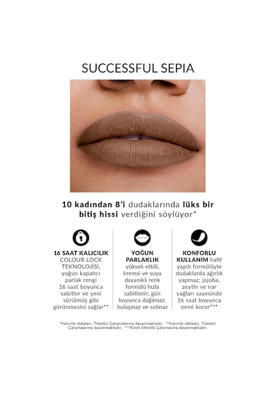 Power Stay Kremsi Vinyl Likit Ruj - Successful Sepia 0