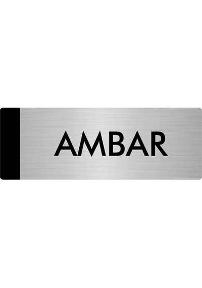 Metal Yönlendirme Levhası, Departman Kapı Isimliği Ambar 5x20 Cm Gümüş Renk