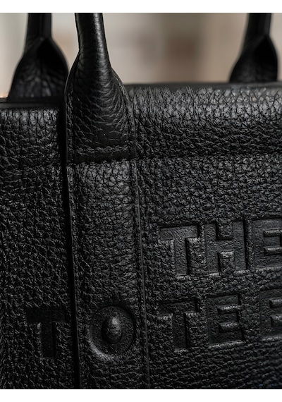 Satuna Kadın Deri Görünümlü Mini Tote Çanta - The Tote Bag Stili Siyah
