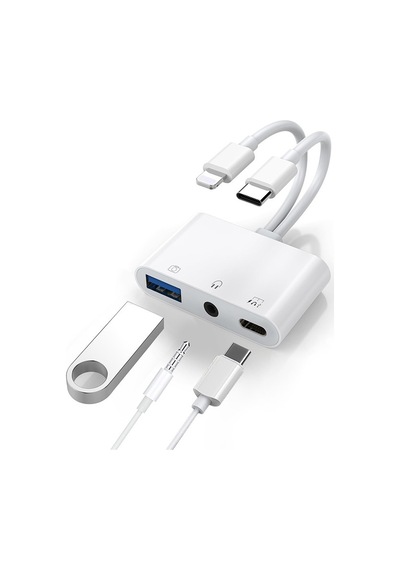 Ally Nk-109pro Type-c/lightning To Usb-a 3.5mm Kulaklık Ve Type-c Kamera Okuyucu Çevirici Adaptör- 5775