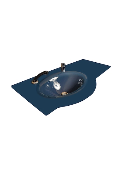 Cam Lavabo Kristal Modeli 90 x 56 CM