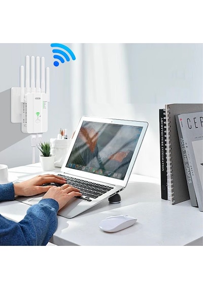 Go Des Gd-wps032 1200mbps 6 Antenli 5ghz Wifi Sinyal Güçlendirici Router Beyaz