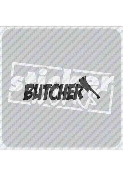 Butcher Hologram Sticker Siyah