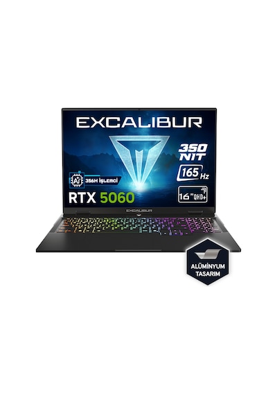 Casper Excalibur G915 AI G915.356H-EX60A-C Core Ultra 7-356H 64 GB 2 TB RTX5060 16" W11H Dizüstü Bilgisayar