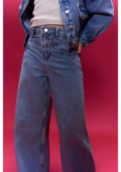 Defacto Wıde Leg Jean Pantolon Kız Çocuk H0683a826smnm28 Mavi-nm28
