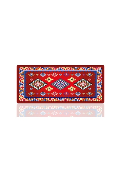 90x40 Cm Kilim Desenli Oyuncu Gaming Mouse Pad Kaymaz Kauçuk Taban Fare Altlığı Xxl Mousepad 07