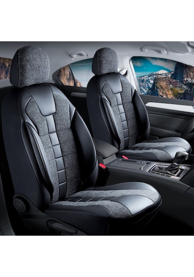 Suzuki Liana Keten Oto Koltuk Kılıfı Ön Arka Set Siyah Vista Seri