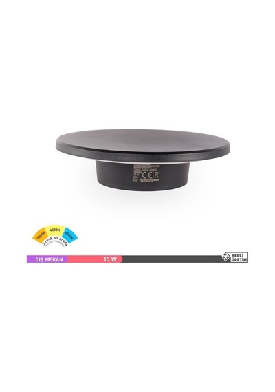Ack Led Duvar Armatürü 3 Renk Butonlu 12w Siyah Duvar Apliği Beyaz